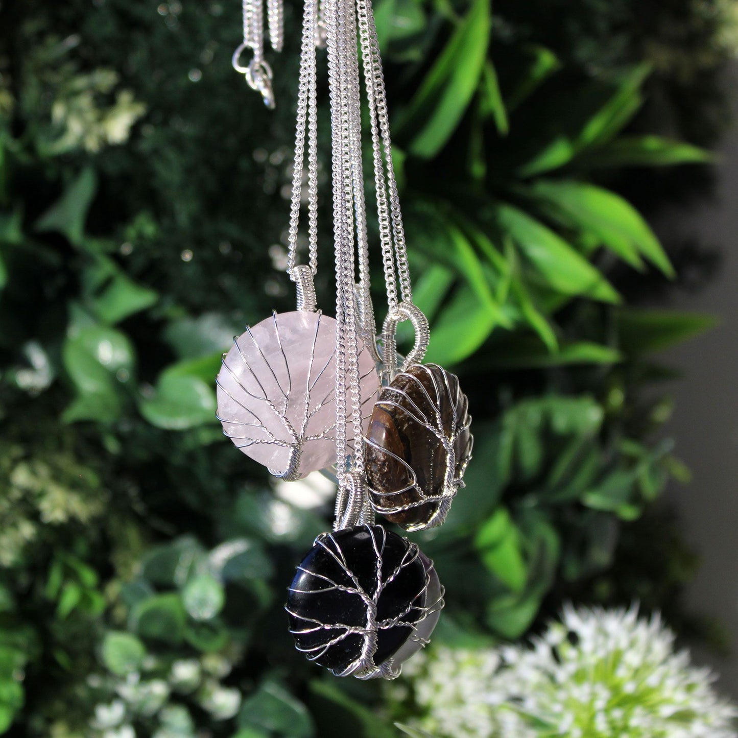 Tree of Life Gemstone Necklace – Rose Quartz | Love, Connection & Harmony