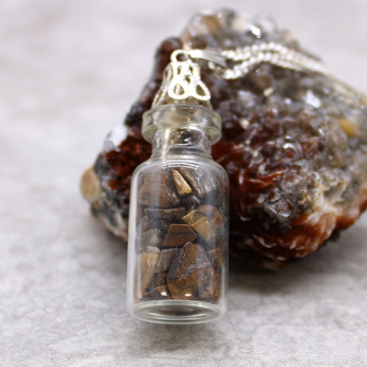 Bottled Gemstones Necklace – Amethyst | Calm, Clarity & Protection