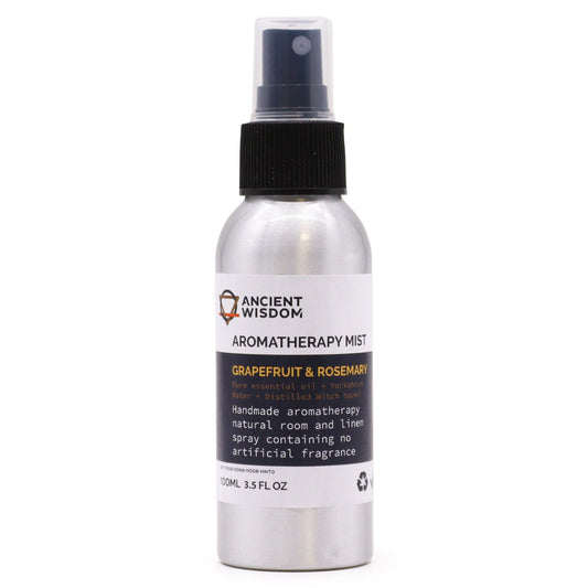 Grapefruit & Rosemary Essential Oil Mist 100ml | Aromatherapy Room & Linen Spray