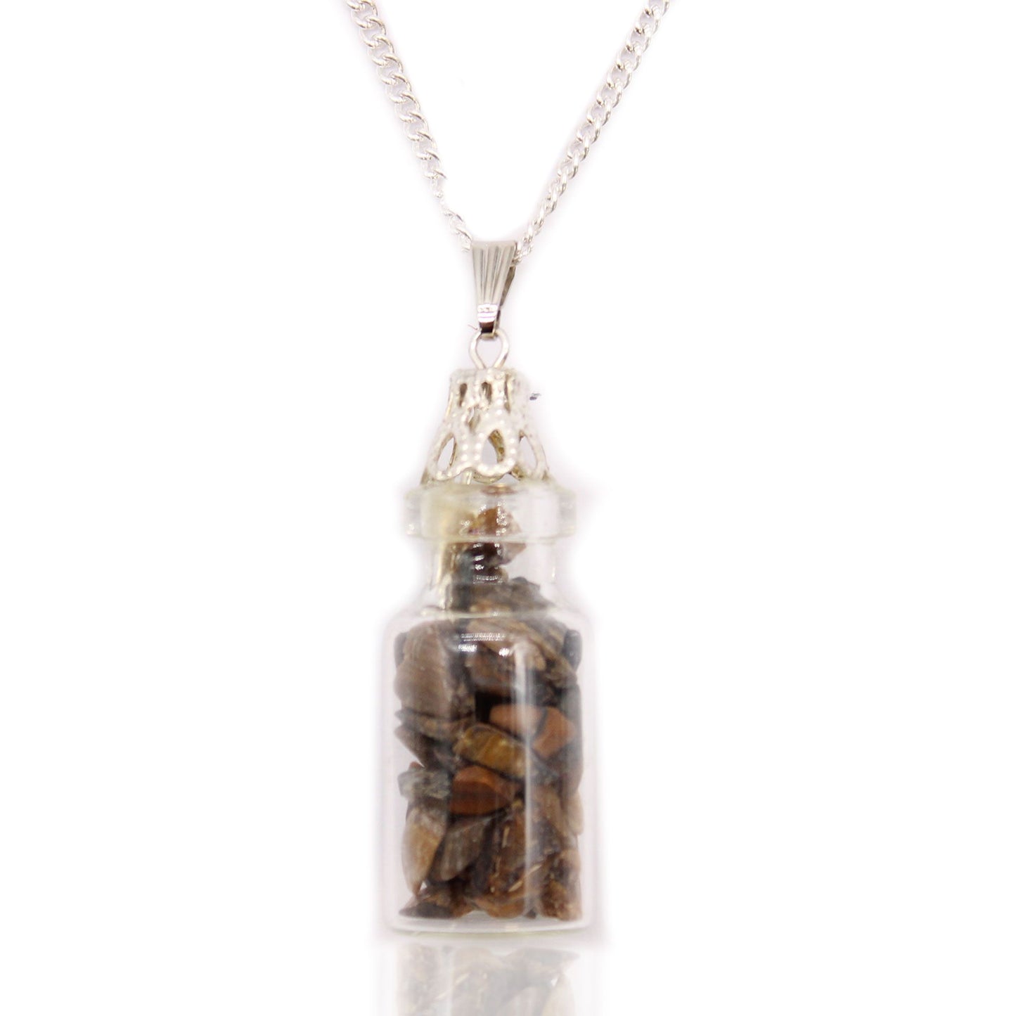 Bottled Gemstones Necklace – Tiger’s Eye | Confidence, Joy & Optimism