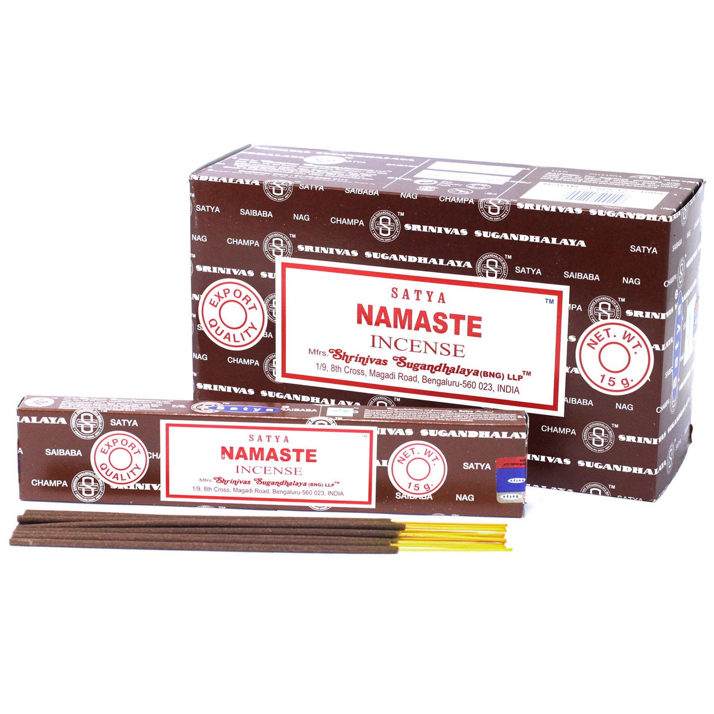 Satya Namaste Incense Sticks – 15g | Hand-Rolled Indian Incense for Calm & Harmony