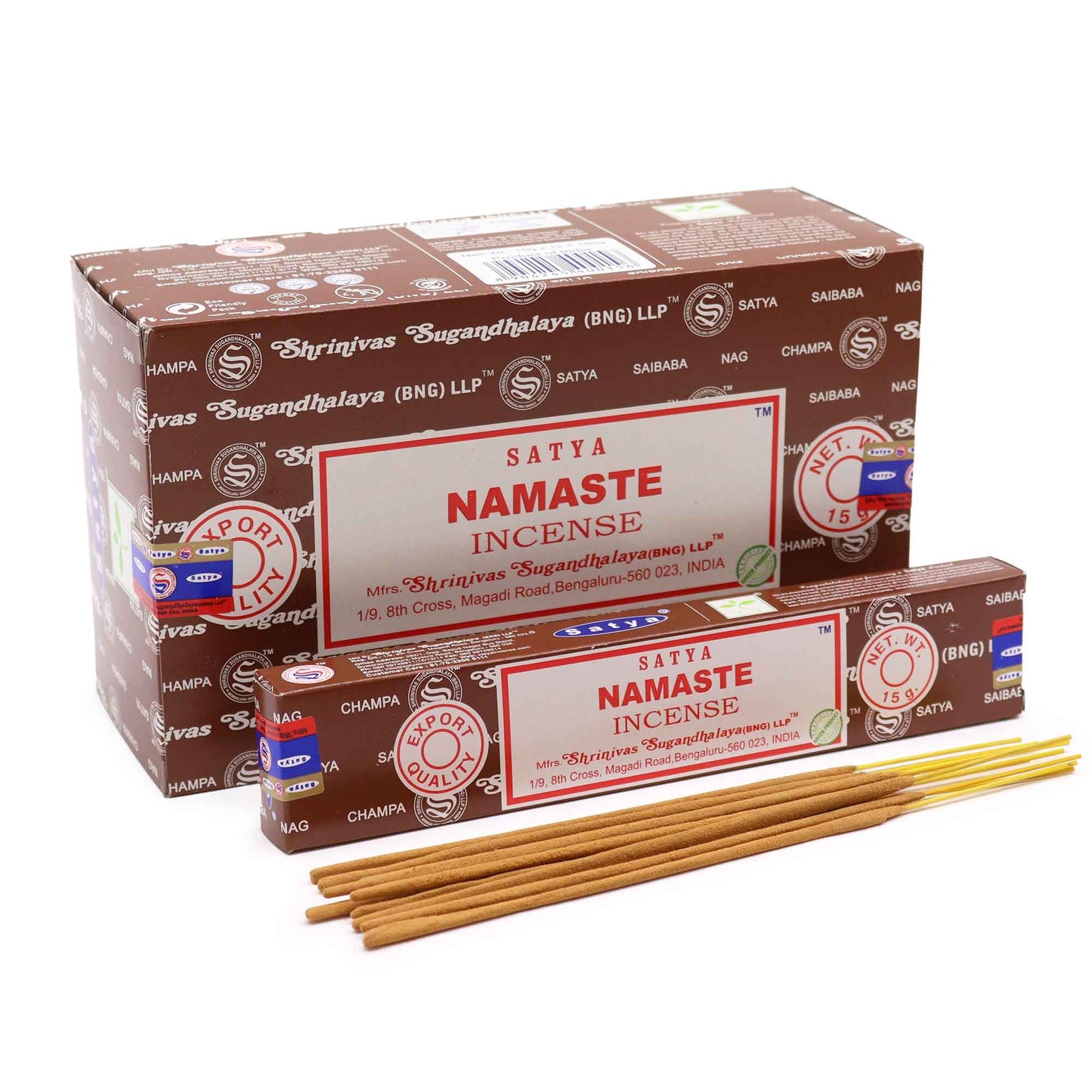 Satya Namaste Incense Sticks – 15g | Hand-Rolled Indian Incense for Calm & Harmony