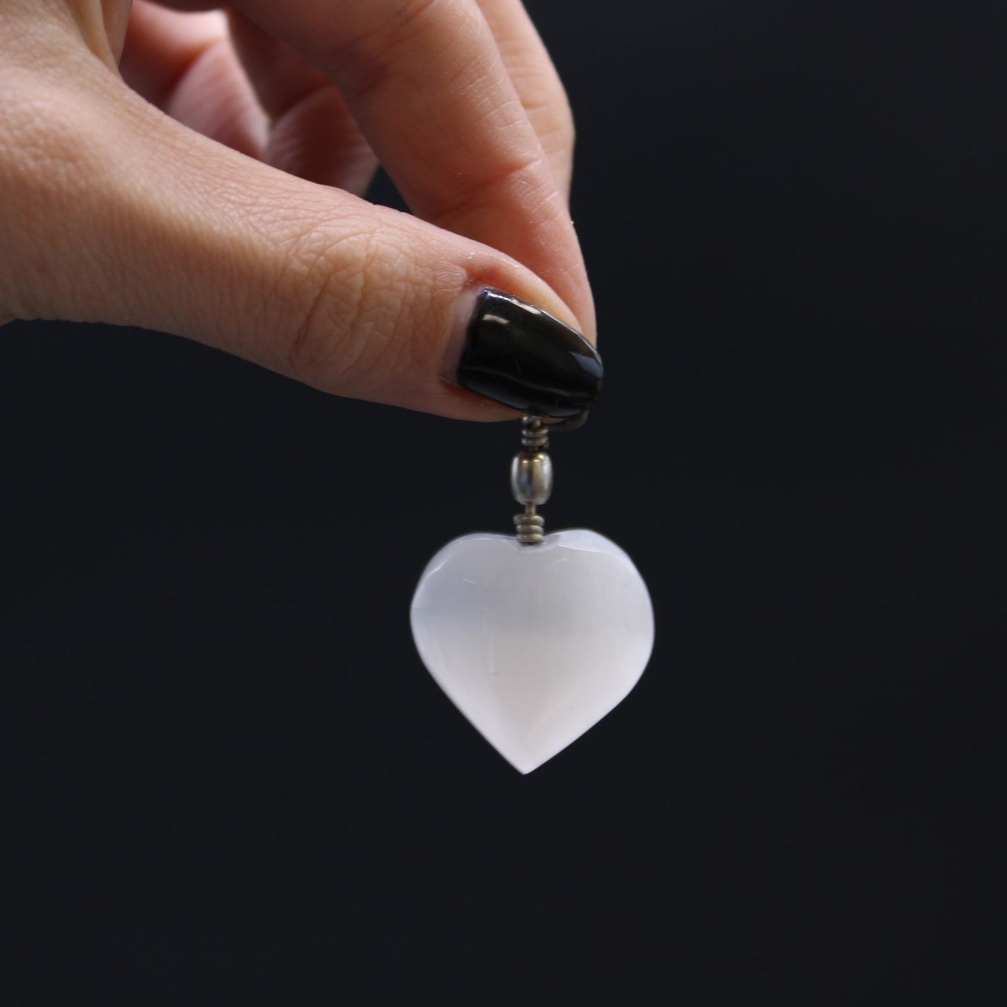 Selenite Heart Pendant | Cleansing, Clarity & Calm