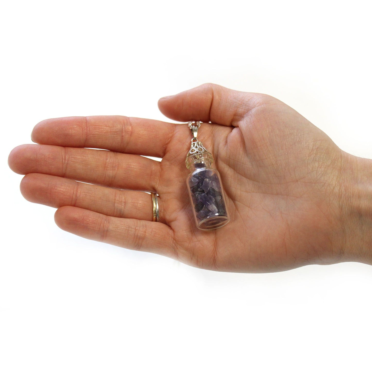 Bottled Gemstones Necklace – Amethyst | Calm, Clarity & Protection