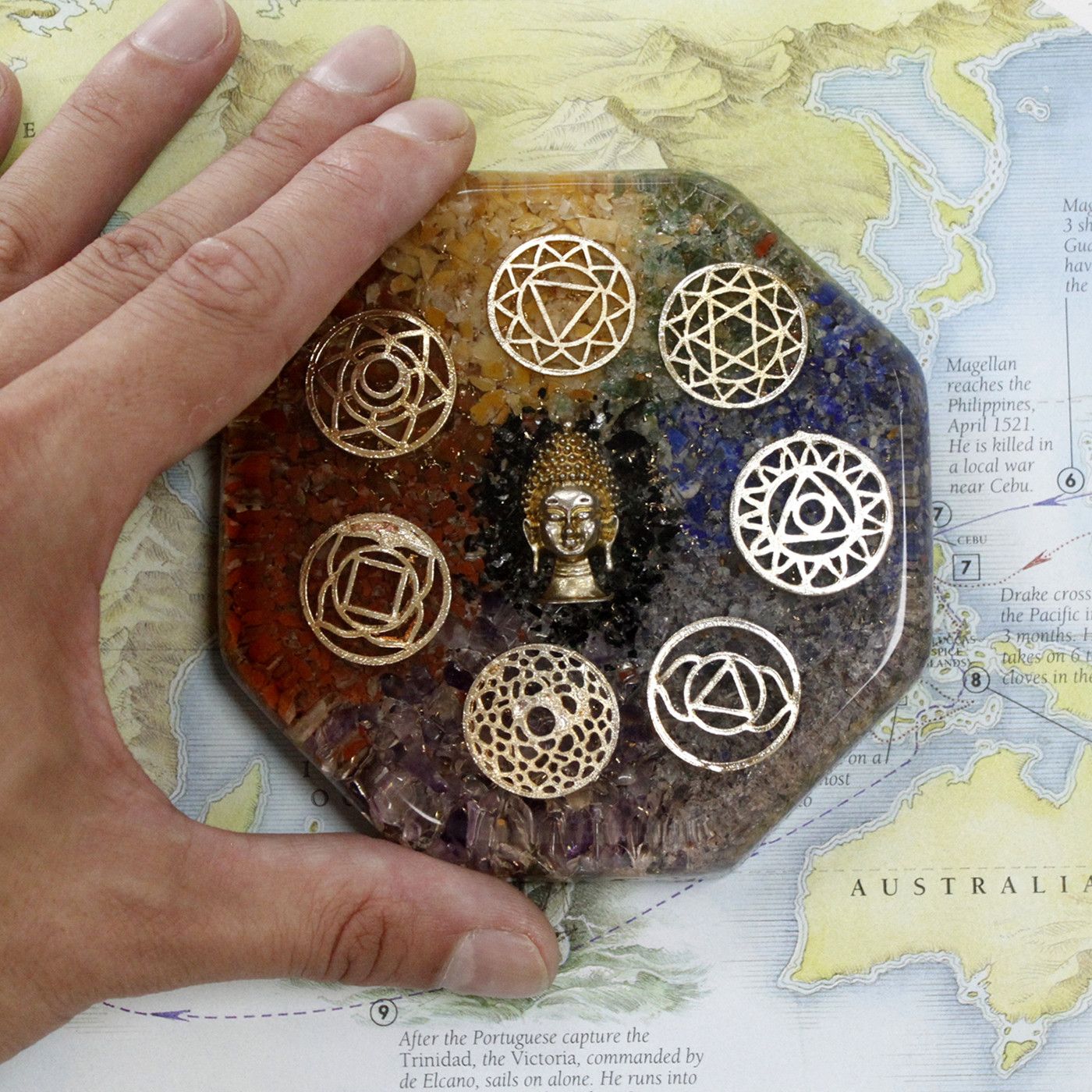 Orgonite Desk Power Pack – Tree of Life | Crystal Desk Decor for Balance & Focus