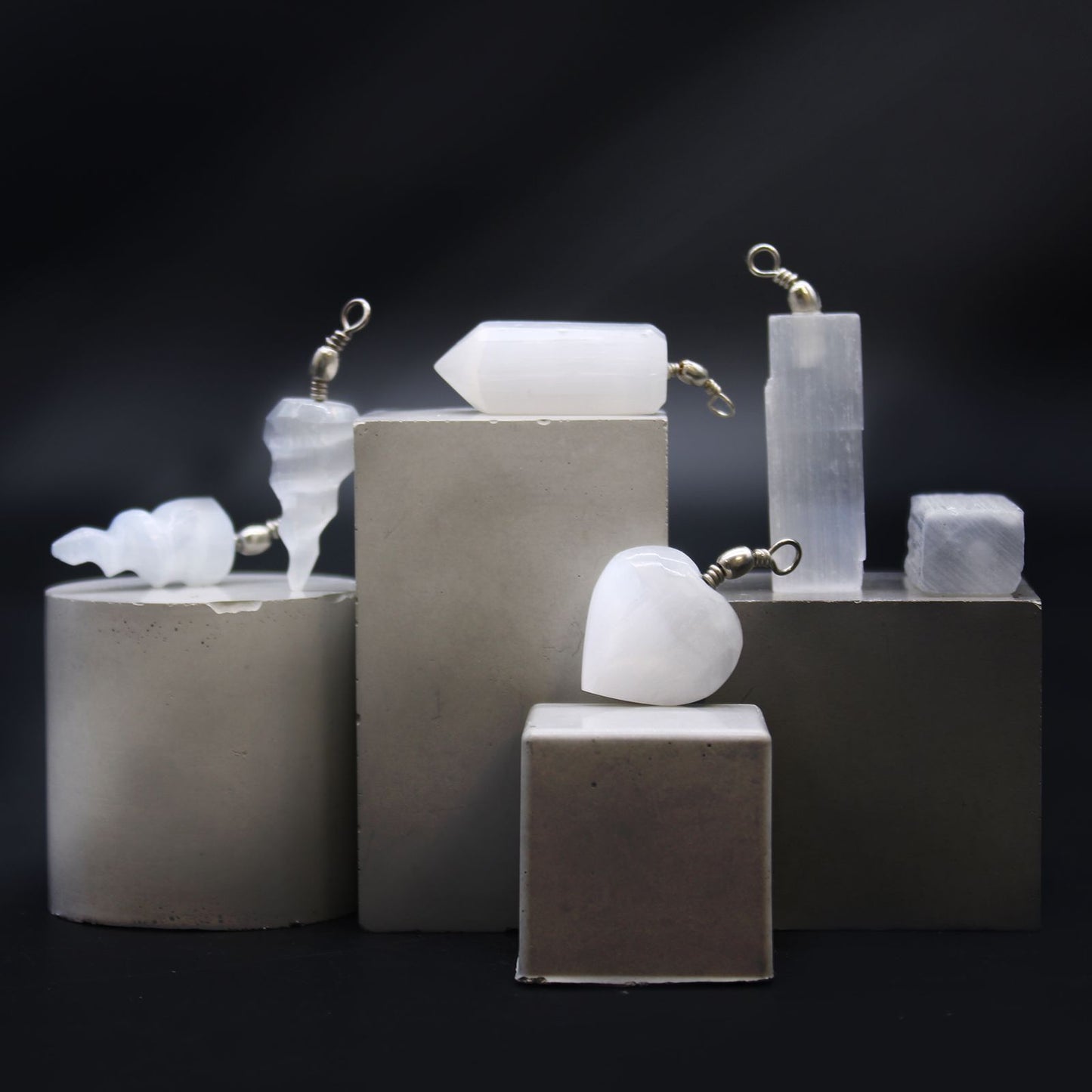 Selenite Heart Pendant | Cleansing, Clarity & Calm