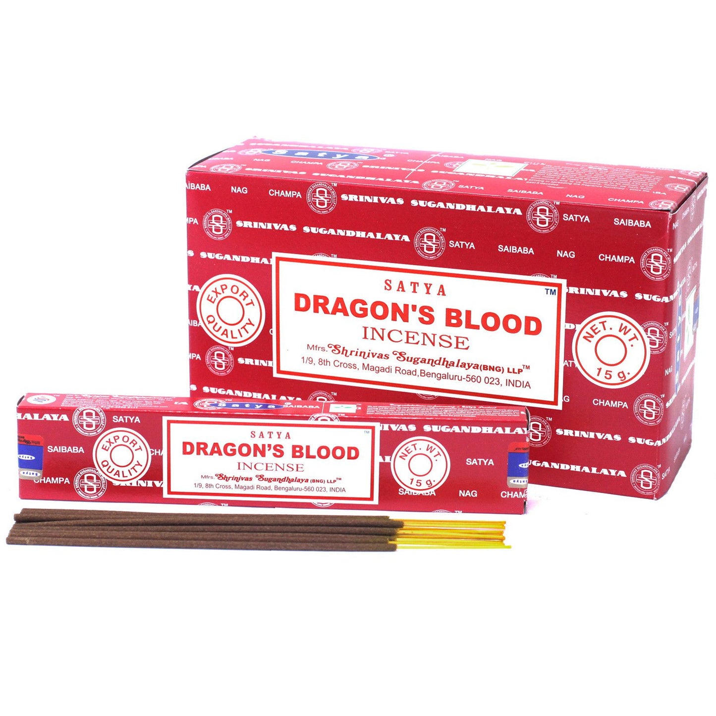 Satya Dragon’s Blood Incense Sticks – 15g | Hand-Rolled Indian Incense for Ritual & Atmosphere