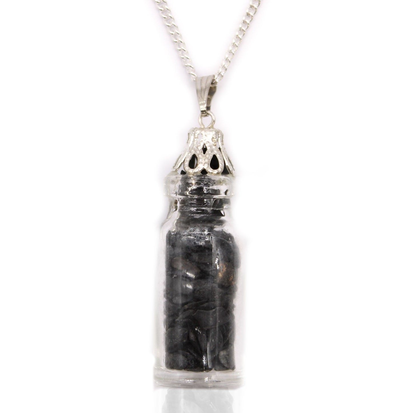 Bottled Gemstones Necklace – Black Onyx | Strength, Focus & Protection