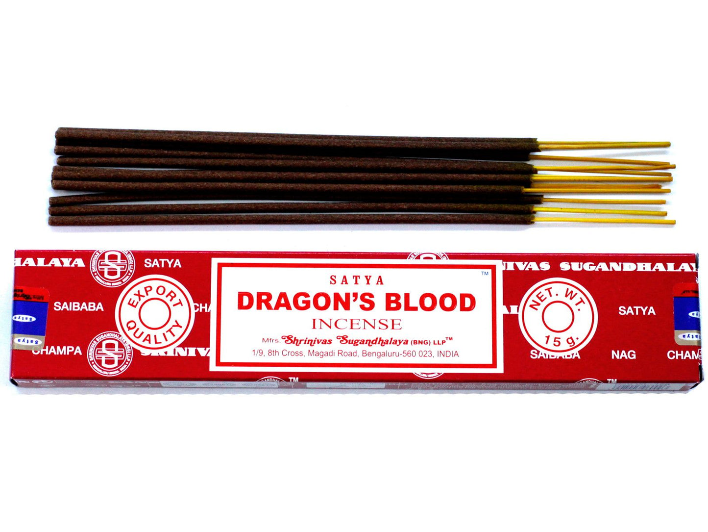 Satya Dragon’s Blood Incense Sticks – 15g | Hand-Rolled Indian Incense for Ritual & Atmosphere