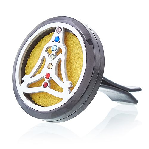 Pewter Yoga Chakra Car Diffuser