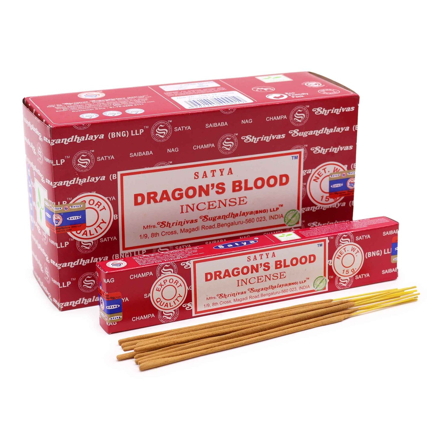Satya Dragon’s Blood Incense Sticks – 15g | Hand-Rolled Indian Incense for Ritual & Atmosphere