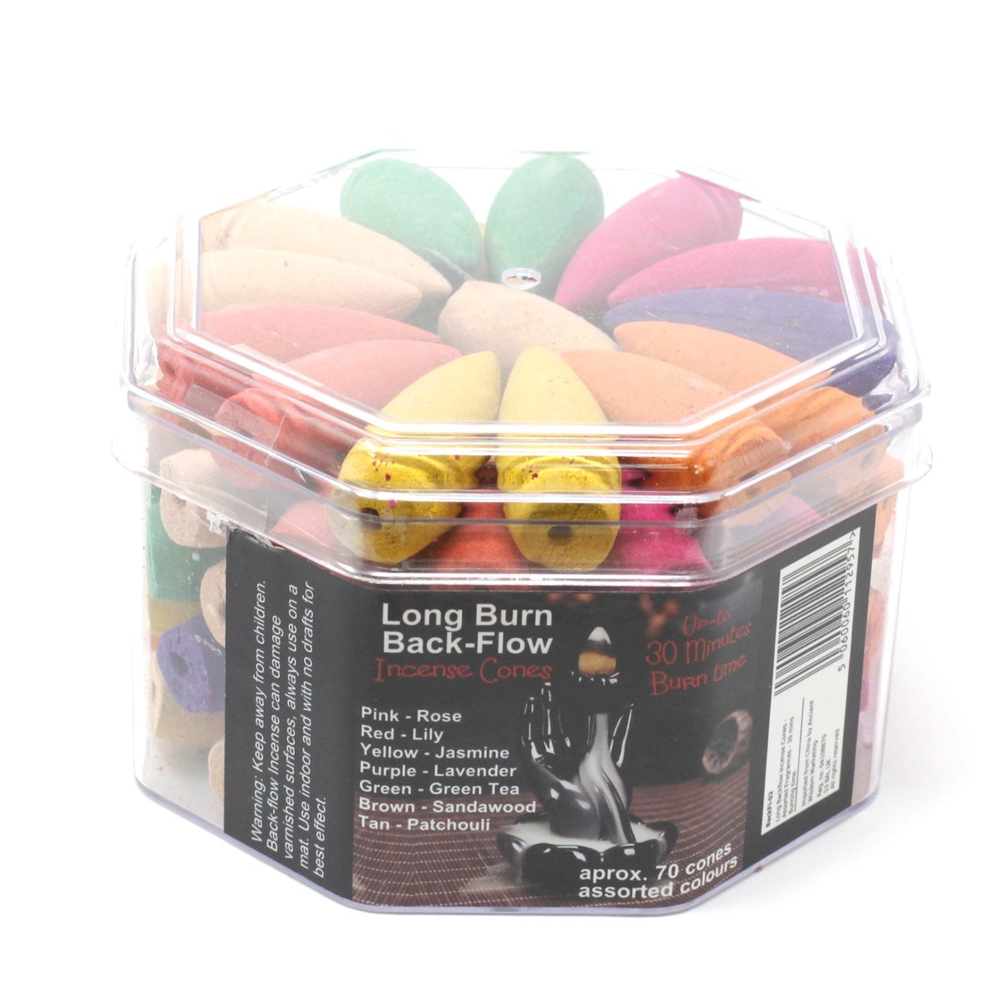 Long Backflow Incense Cones – Assorted Fragrances | 30-Minute Burn Time