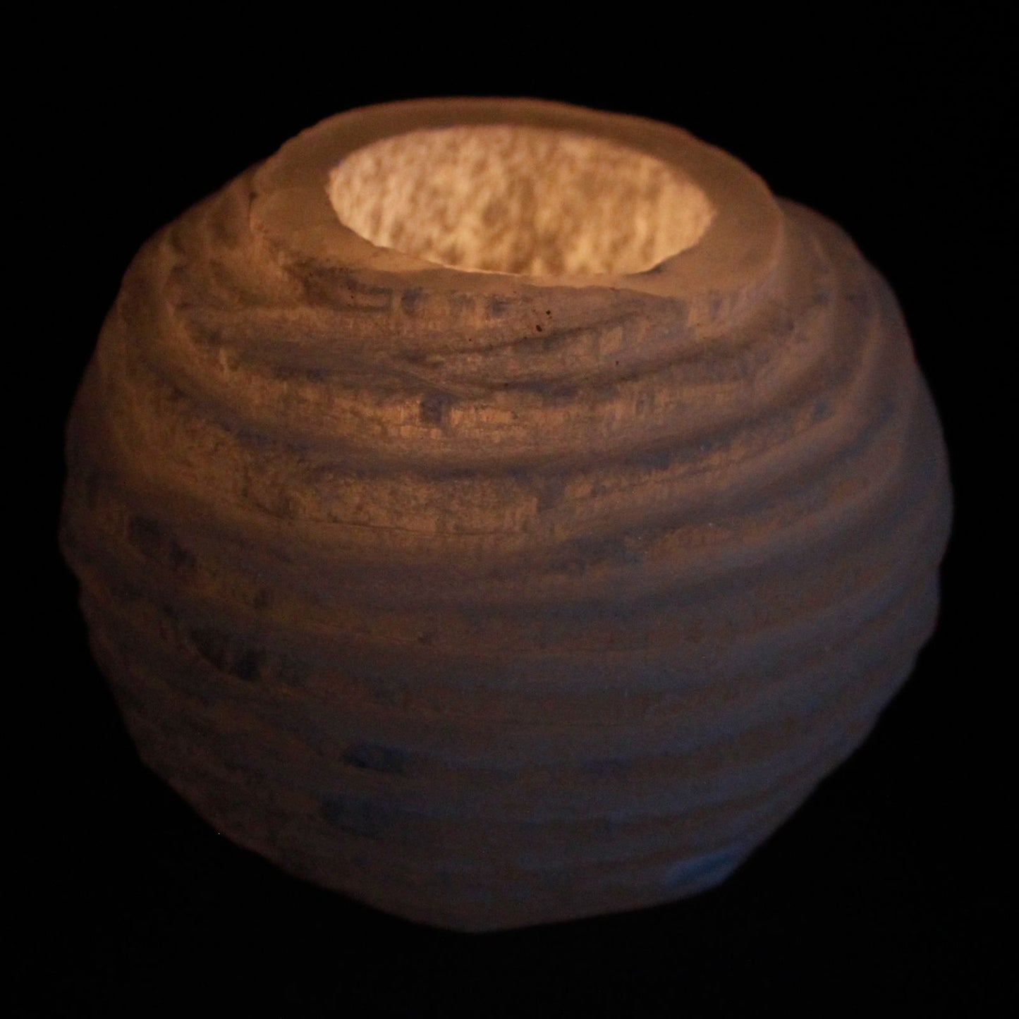 Selenite Snowball Candle Holder – 8cm | Cleansing • Calm • Clarity