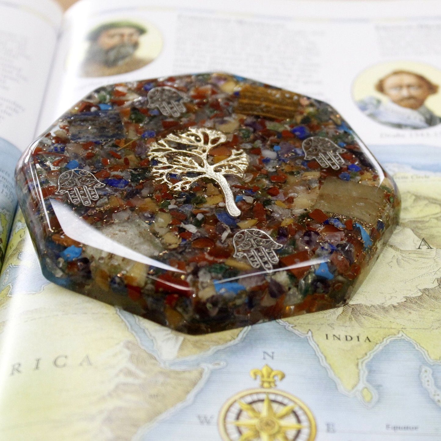 Orgonite Desk Power Pack – Tree of Life | Crystal Desk Decor for Balance & Focus