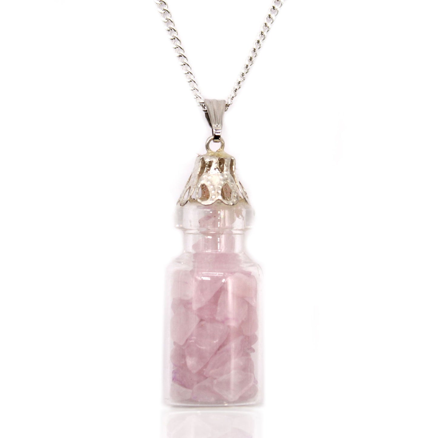 Bottled Gemstones Necklace – Rose Quartz | Love, Harmony & Self-Worth