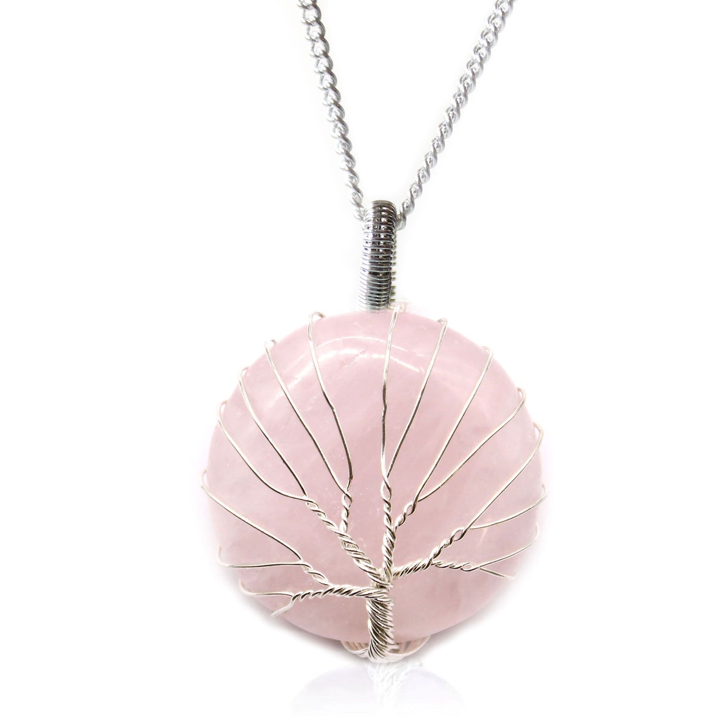 Tree of Life Gemstone Necklace – Rose Quartz | Love, Connection & Harmony