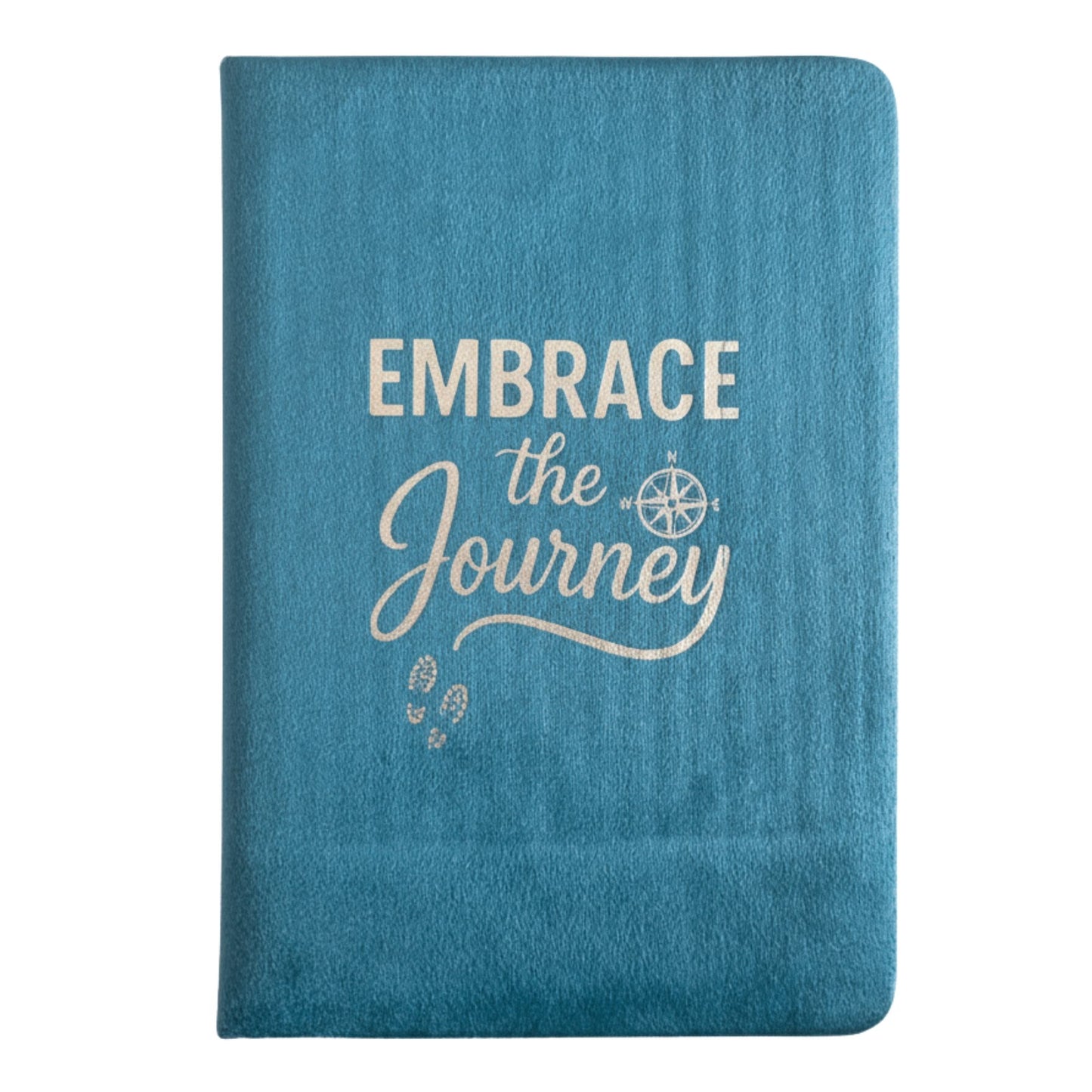 Light Blue Velvet Notebook – Embrace the Journey (80 Pages)