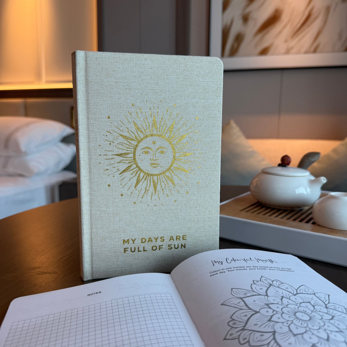 Ivory Gratitude Journal – My Days Are Full of Sun (120 Pages)