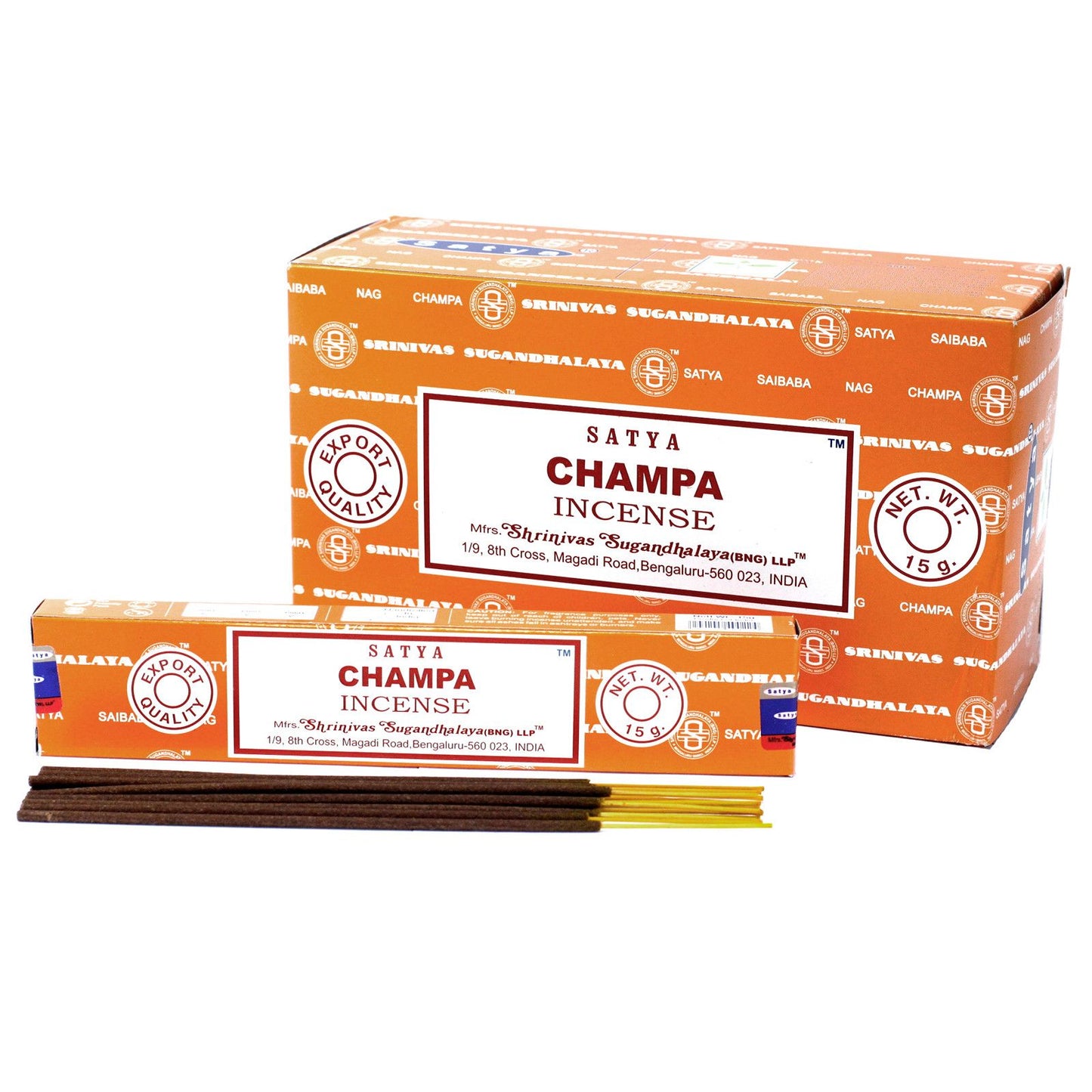 Satya Champa Incense Sticks – 15g | Hand-Rolled Indian Incense for Calm & Atmosphere