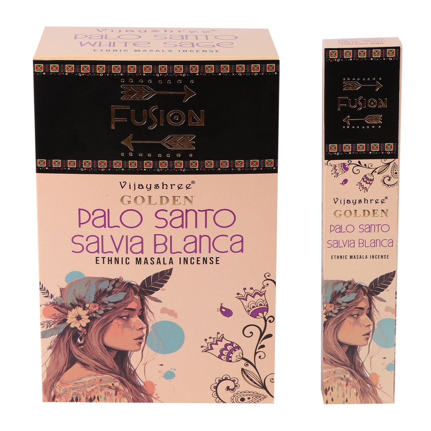 Palo Santo & White Sage Incense Sticks | Energy Cleansing and Protection | Meditation and Ritual Smudge Blend – 15g
