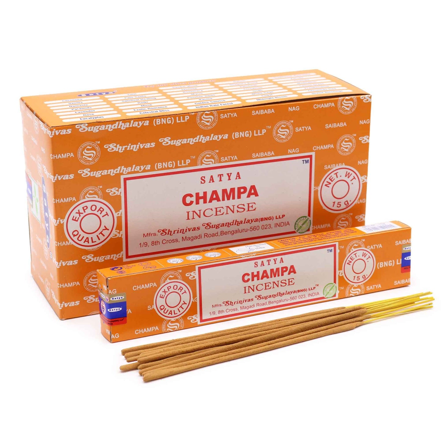 Satya Champa Incense Sticks – 15g | Hand-Rolled Indian Incense for Calm & Atmosphere