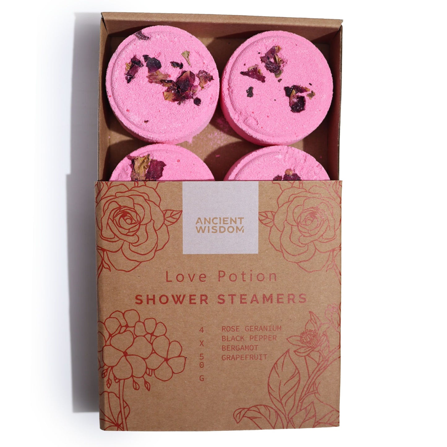 Zen Shower Steamers Gift Set (Love Potion) | 4-Pack